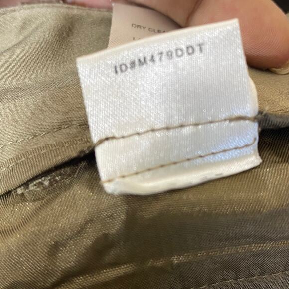 109. BCBG Denise The Tuxedo Cotton Khaki Pant Trousers Size 0 Straight Low Rise - Picture 11 of 12